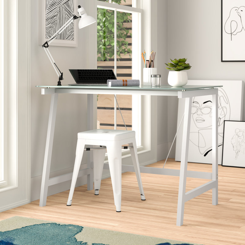 Zipcode Design Chane Contemporary Glass Writing Desk & Reviews Wayfair.ca